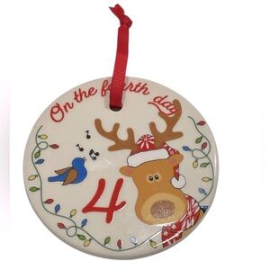 ON THE FOURTH DAY OF CHRISTMAS REINDEER ORNAMENT